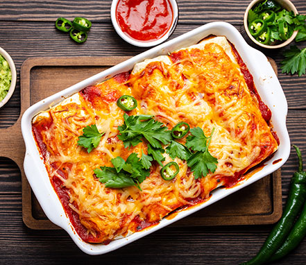 Lighter Chicken Enchiladas